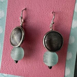Elegant Silver and Blue Earrings